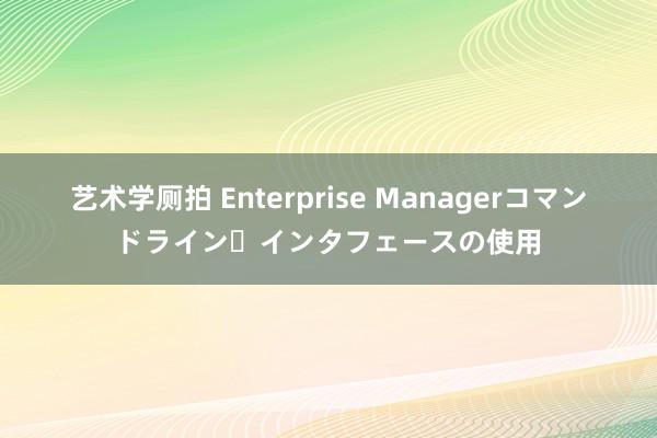 艺术学厕拍 Enterprise Managerコマンドライン・インタフェースの使用