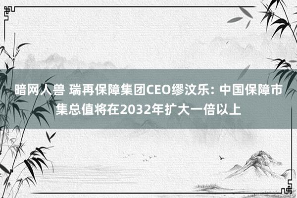 暗网人兽 瑞再保障集团CEO缪汶乐: 中国保障市集总值将在2032年扩大一倍以上