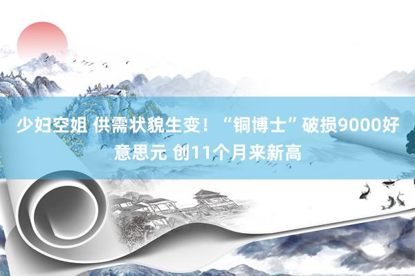 少妇空姐 供需状貌生变！“铜博士”破损9000好意思元 创11个月来新高
