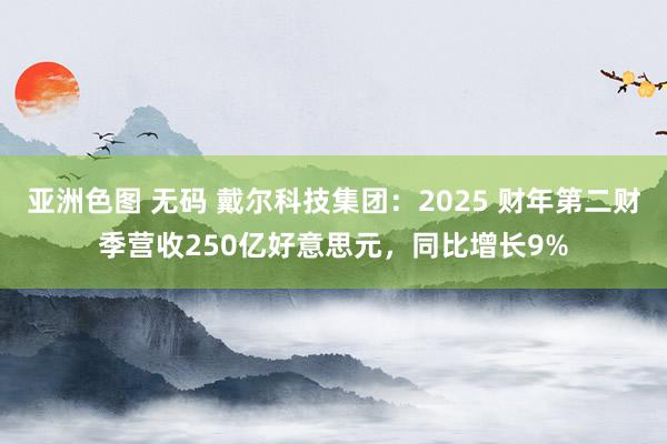 亚洲色图 无码 戴尔科技集团：2025 财年第二财季营收250亿好意思元，同比增长9%