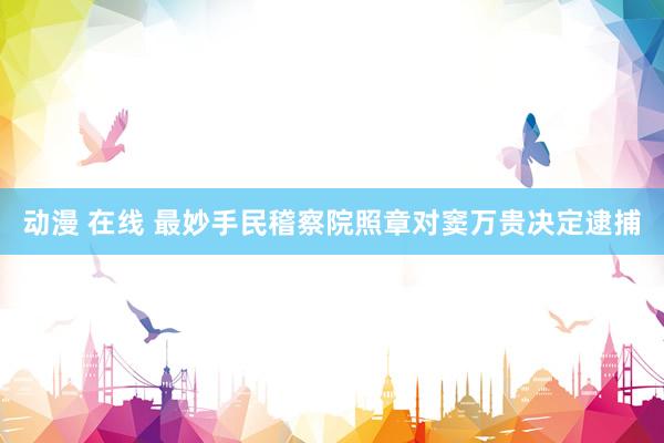 动漫 在线 最妙手民稽察院照章对窦万贵决定逮捕